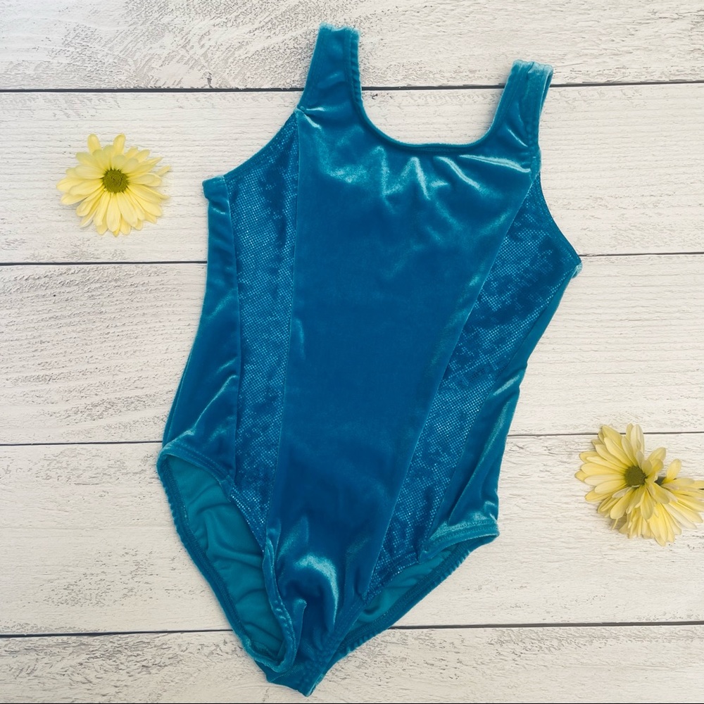 Destira Girls Velvet Gymnastics Leotard Size XS